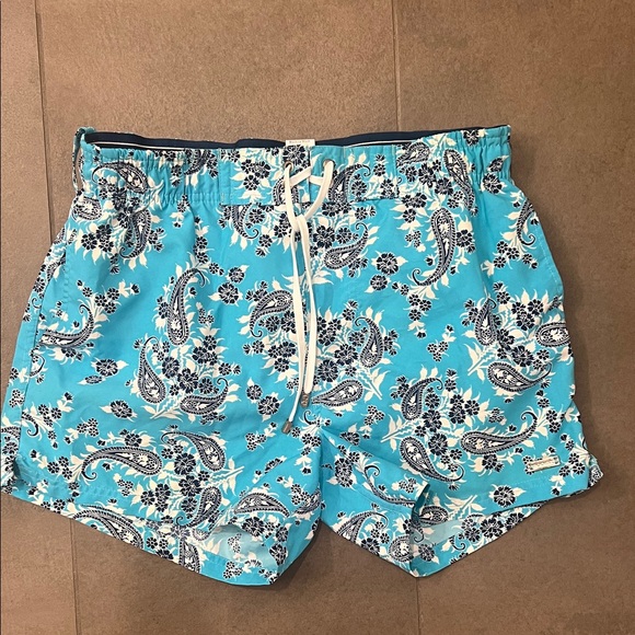 2xist Turquoise Paisley Swim Trunks - Picture 1 of 3
